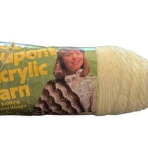 Vintage 100% DuPont Acrylic Yarn 3oz. Skein Color Fisherman 4-ply Jack Frost NEW